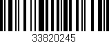 Código de barras (EAN, GTIN, SKU, ISBN): '33820245'