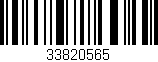 Código de barras (EAN, GTIN, SKU, ISBN): '33820565'