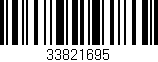 Código de barras (EAN, GTIN, SKU, ISBN): '33821695'