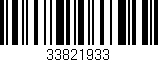 Código de barras (EAN, GTIN, SKU, ISBN): '33821933'