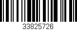 Código de barras (EAN, GTIN, SKU, ISBN): '33825726'