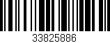 Código de barras (EAN, GTIN, SKU, ISBN): '33825886'
