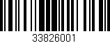 Código de barras (EAN, GTIN, SKU, ISBN): '33826001'