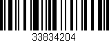Código de barras (EAN, GTIN, SKU, ISBN): '33834204'