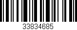 Código de barras (EAN, GTIN, SKU, ISBN): '33834685'