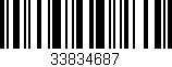 Código de barras (EAN, GTIN, SKU, ISBN): '33834687'