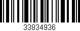 Código de barras (EAN, GTIN, SKU, ISBN): '33834936'