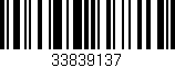 Código de barras (EAN, GTIN, SKU, ISBN): '33839137'