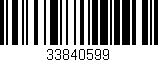 Código de barras (EAN, GTIN, SKU, ISBN): '33840599'