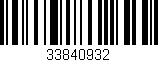 Código de barras (EAN, GTIN, SKU, ISBN): '33840932'