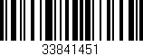 Código de barras (EAN, GTIN, SKU, ISBN): '33841451'