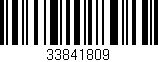 Código de barras (EAN, GTIN, SKU, ISBN): '33841809'
