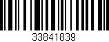 Código de barras (EAN, GTIN, SKU, ISBN): '33841839'