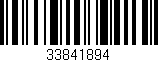 Código de barras (EAN, GTIN, SKU, ISBN): '33841894'