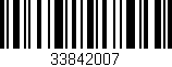 Código de barras (EAN, GTIN, SKU, ISBN): '33842007'