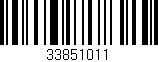Código de barras (EAN, GTIN, SKU, ISBN): '33851011'