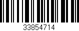 Código de barras (EAN, GTIN, SKU, ISBN): '33854714'