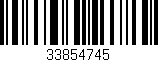 Código de barras (EAN, GTIN, SKU, ISBN): '33854745'
