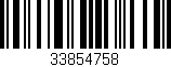Código de barras (EAN, GTIN, SKU, ISBN): '33854758'