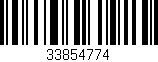 Código de barras (EAN, GTIN, SKU, ISBN): '33854774'