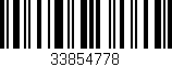 Código de barras (EAN, GTIN, SKU, ISBN): '33854778'