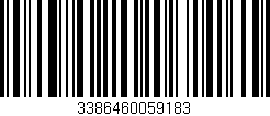 Código de barras (EAN, GTIN, SKU, ISBN): '3386460059183'