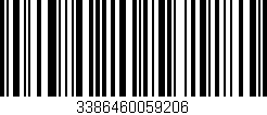 Código de barras (EAN, GTIN, SKU, ISBN): '3386460059206'