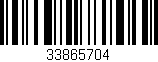 Código de barras (EAN, GTIN, SKU, ISBN): '33865704'