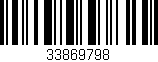 Código de barras (EAN, GTIN, SKU, ISBN): '33869798'