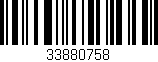 Código de barras (EAN, GTIN, SKU, ISBN): '33880758'