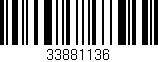 Código de barras (EAN, GTIN, SKU, ISBN): '33881136'