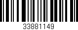 Código de barras (EAN, GTIN, SKU, ISBN): '33881149'