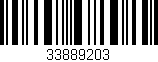 Código de barras (EAN, GTIN, SKU, ISBN): '33889203'