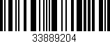 Código de barras (EAN, GTIN, SKU, ISBN): '33889204'