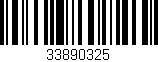 Código de barras (EAN, GTIN, SKU, ISBN): '33890325'