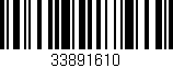 Código de barras (EAN, GTIN, SKU, ISBN): '33891610'