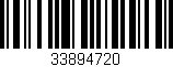 Código de barras (EAN, GTIN, SKU, ISBN): '33894720'