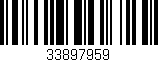 Código de barras (EAN, GTIN, SKU, ISBN): '33897959'