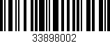 Código de barras (EAN, GTIN, SKU, ISBN): '33898002'