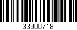 Código de barras (EAN, GTIN, SKU, ISBN): '33900718'