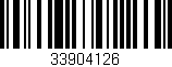 Código de barras (EAN, GTIN, SKU, ISBN): '33904126'