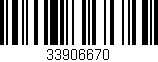 Código de barras (EAN, GTIN, SKU, ISBN): '33906670'