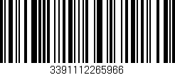 Código de barras (EAN, GTIN, SKU, ISBN): '3391112265966'