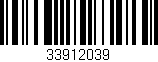 Código de barras (EAN, GTIN, SKU, ISBN): '33912039'