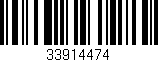 Código de barras (EAN, GTIN, SKU, ISBN): '33914474'