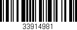 Código de barras (EAN, GTIN, SKU, ISBN): '33914981'