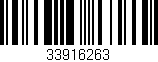 Código de barras (EAN, GTIN, SKU, ISBN): '33916263'