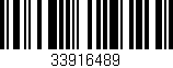 Código de barras (EAN, GTIN, SKU, ISBN): '33916489'
