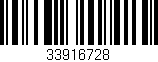 Código de barras (EAN, GTIN, SKU, ISBN): '33916728'