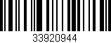 Código de barras (EAN, GTIN, SKU, ISBN): '33920944'